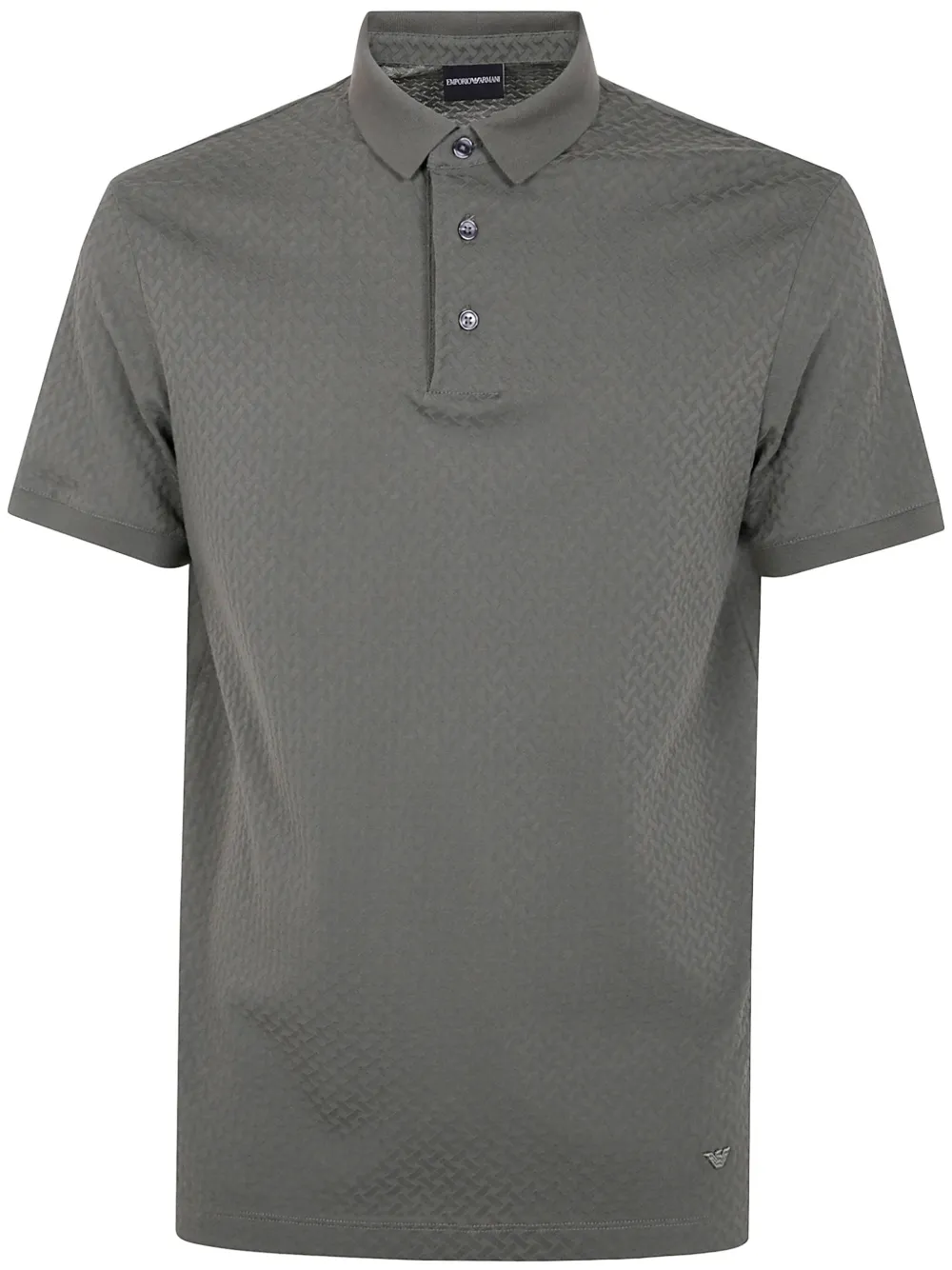 front button-fastening cotton polo shirt