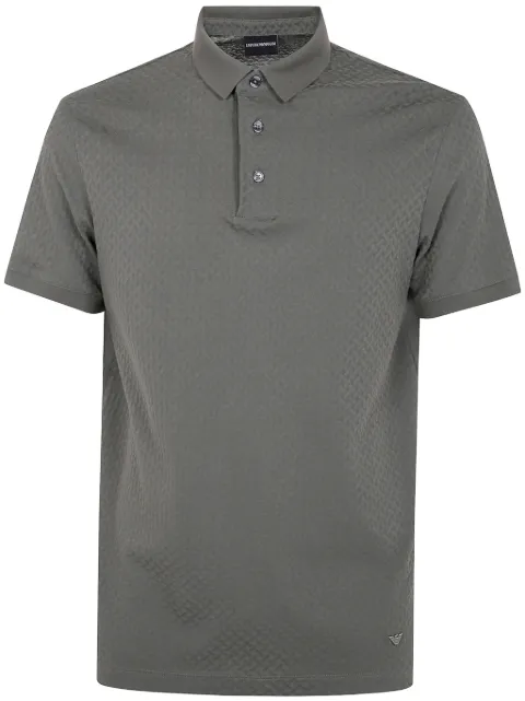 Emporio Armani front button-fastening cotton polo shirt