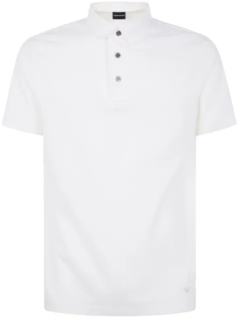 Emporio Armani front button-fastening cotton polo shirt