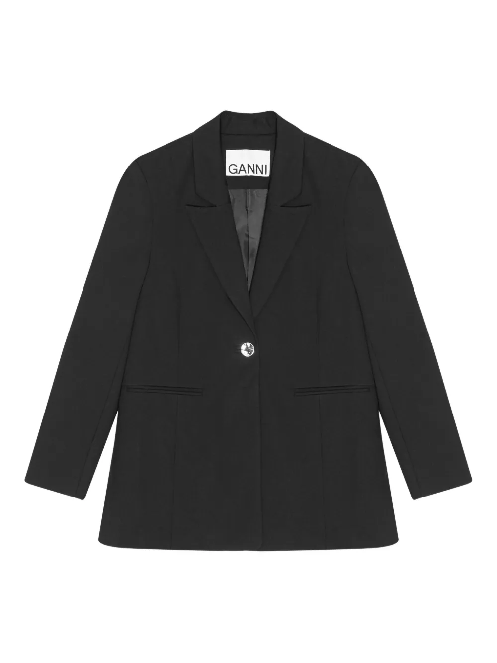 GANNI Stretch blazer Zwart