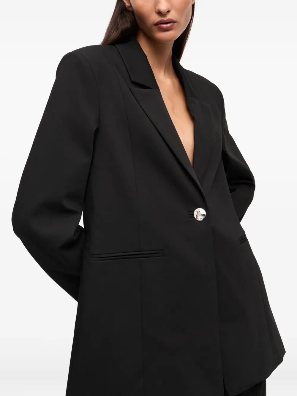 GANNI Stretch blazer Zwart