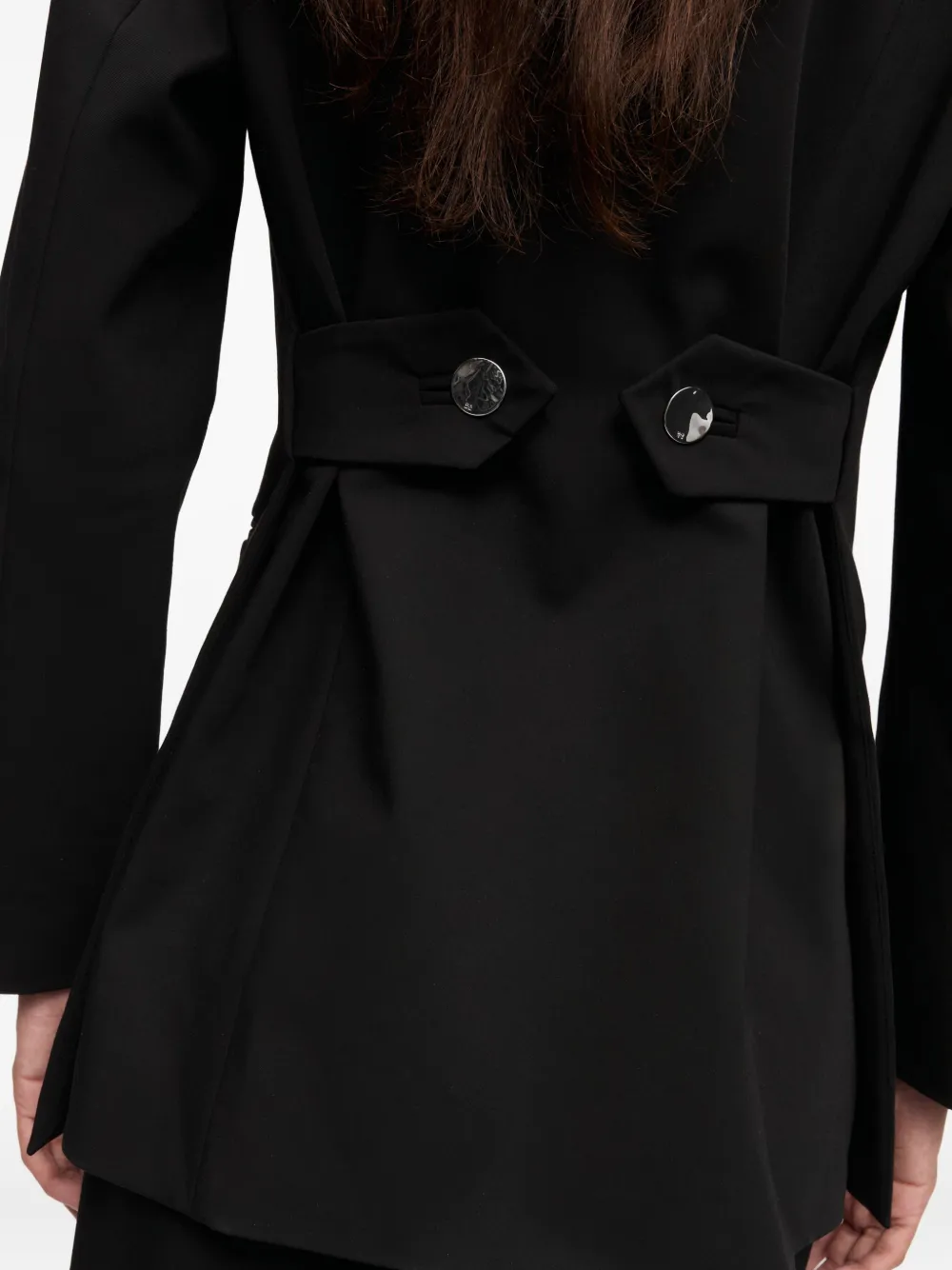 GANNI Stretch blazer Zwart