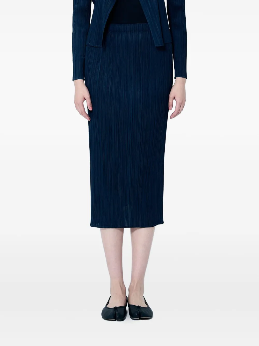Pleats Please Issey Miyake Straight midi-rok Blauw