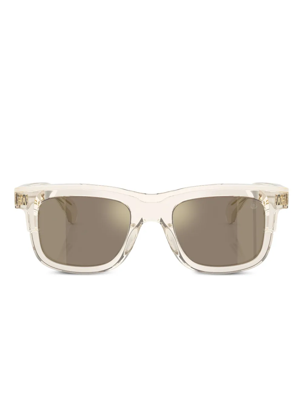 Moncler Eyewear Zonnebril met vierkant montuur Beige