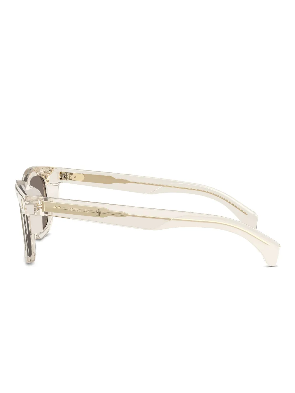 Moncler Eyewear Zonnebril met vierkant montuur Beige