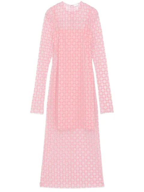 Givenchy flocked-logo midi dress