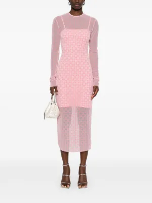 【関税&送料込】Givenchy Pink Lace 4G Long Dress Givenchy 4G lace maxi dress Givenchy