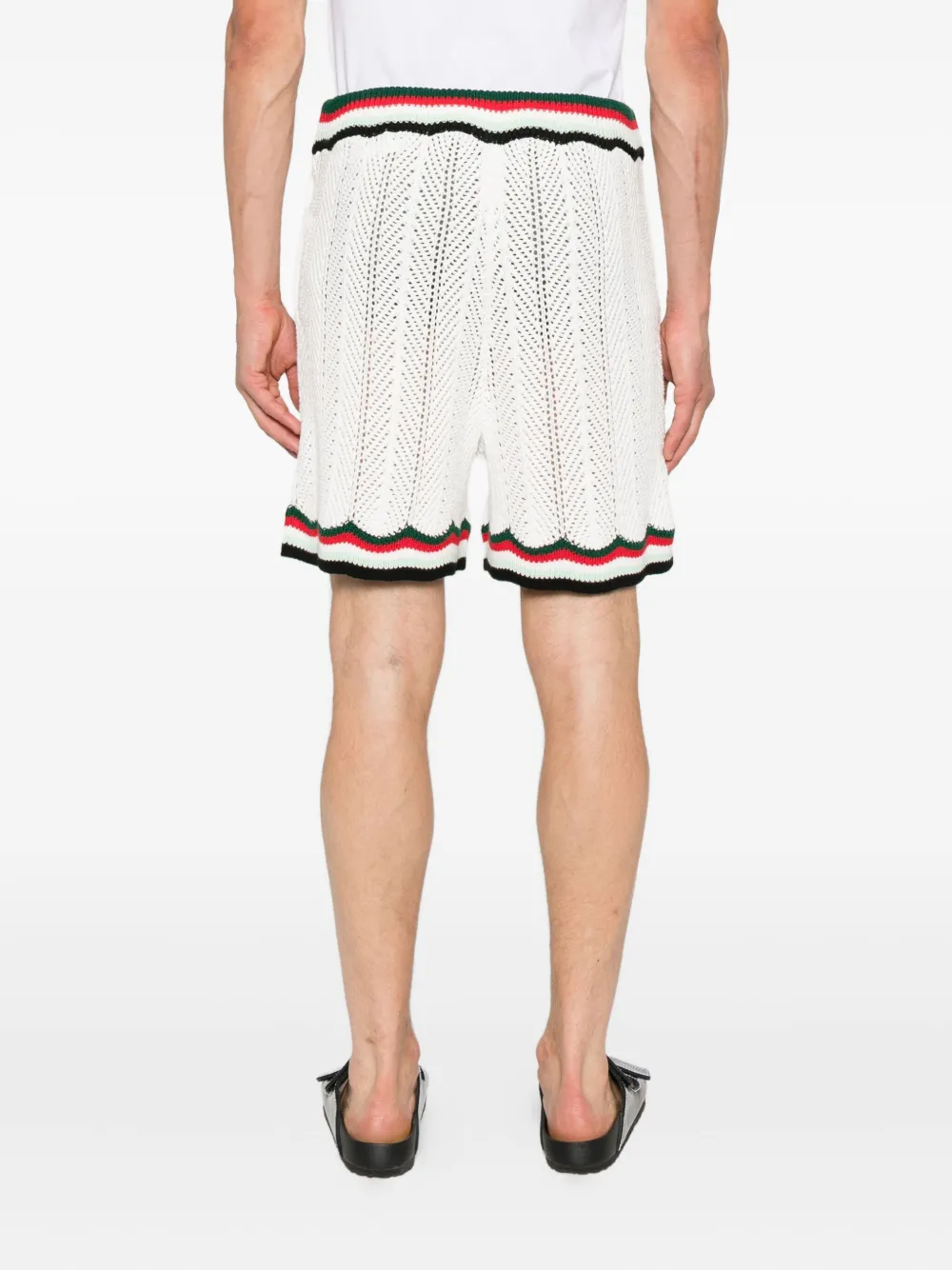 Casablanca stripe-trim shorts Wit