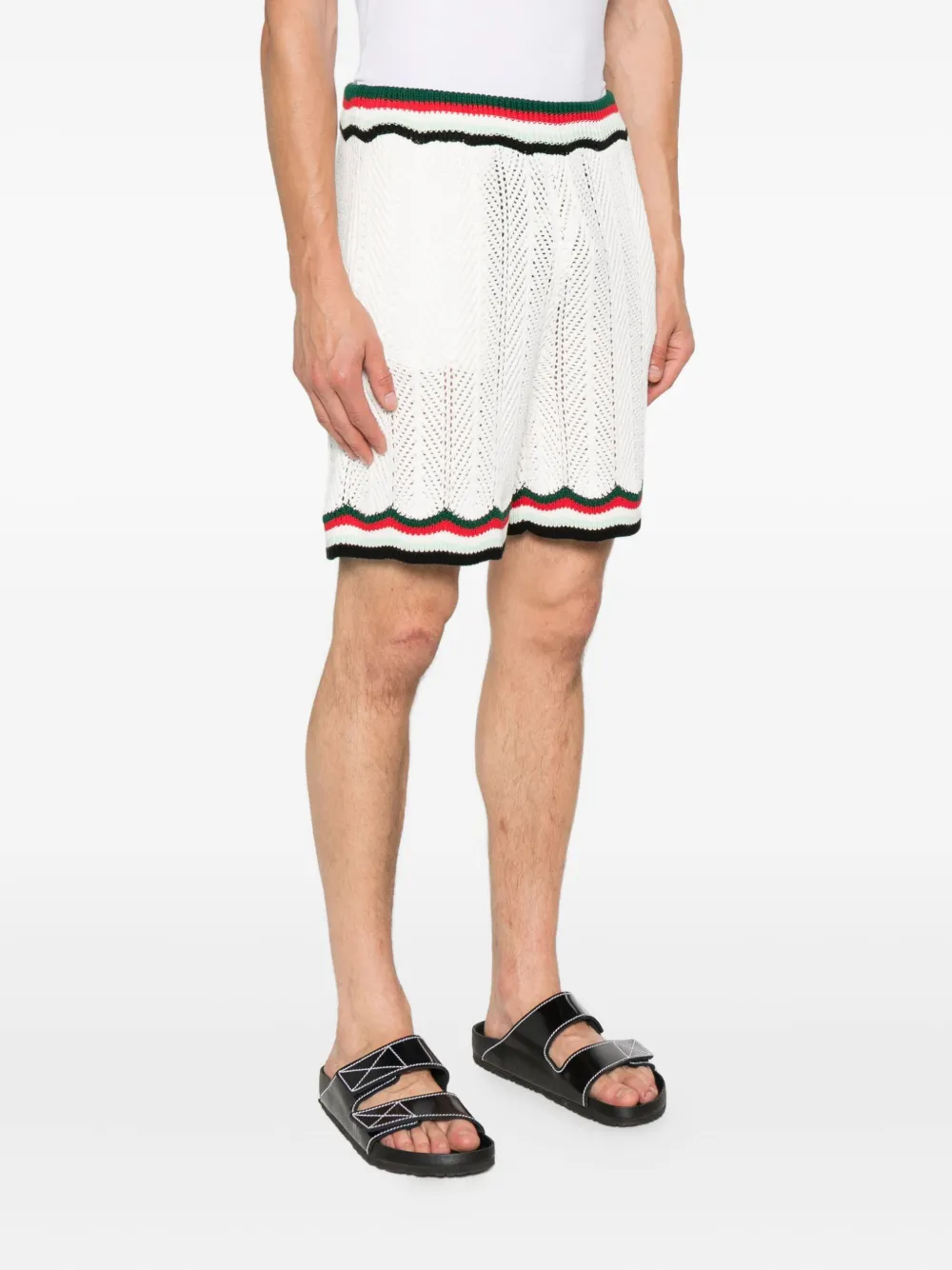 Casablanca stripe-trim shorts Wit