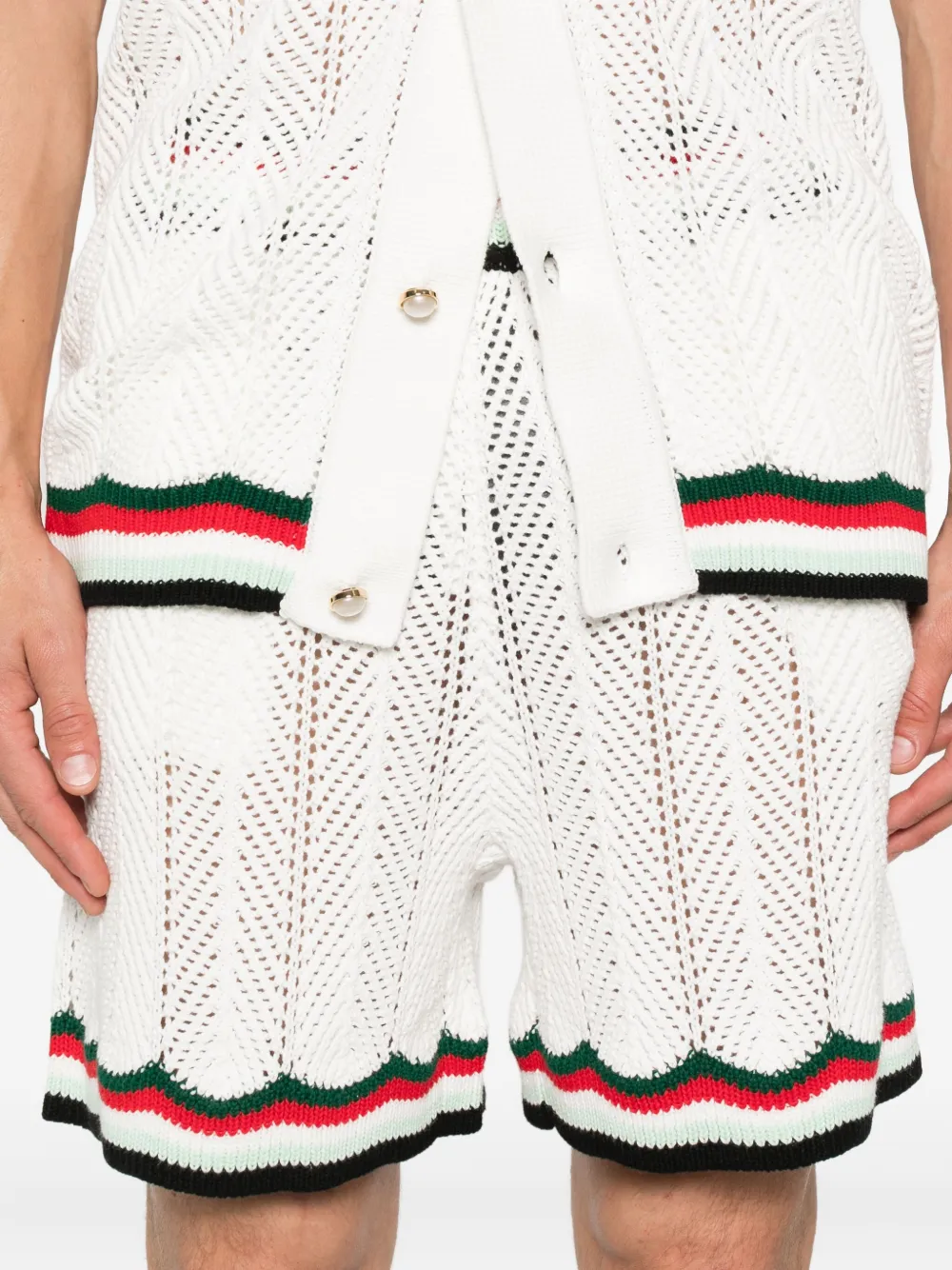 Casablanca stripe-trim shorts Wit