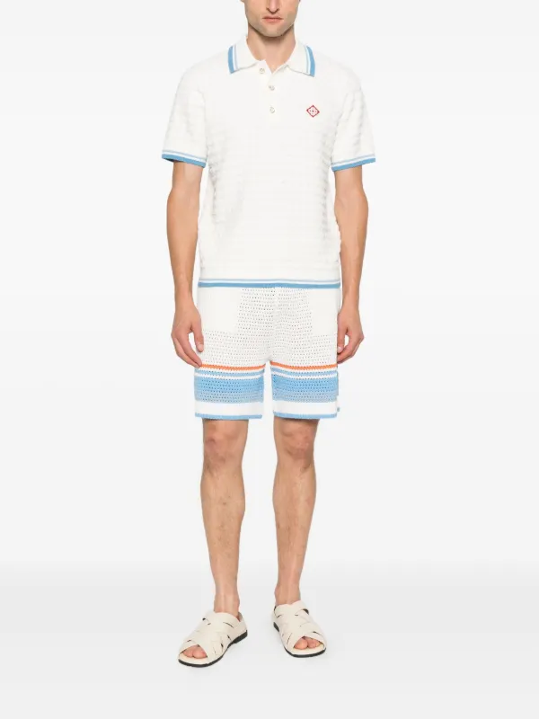 CASA BLANCA ストライプ ポロシャツ