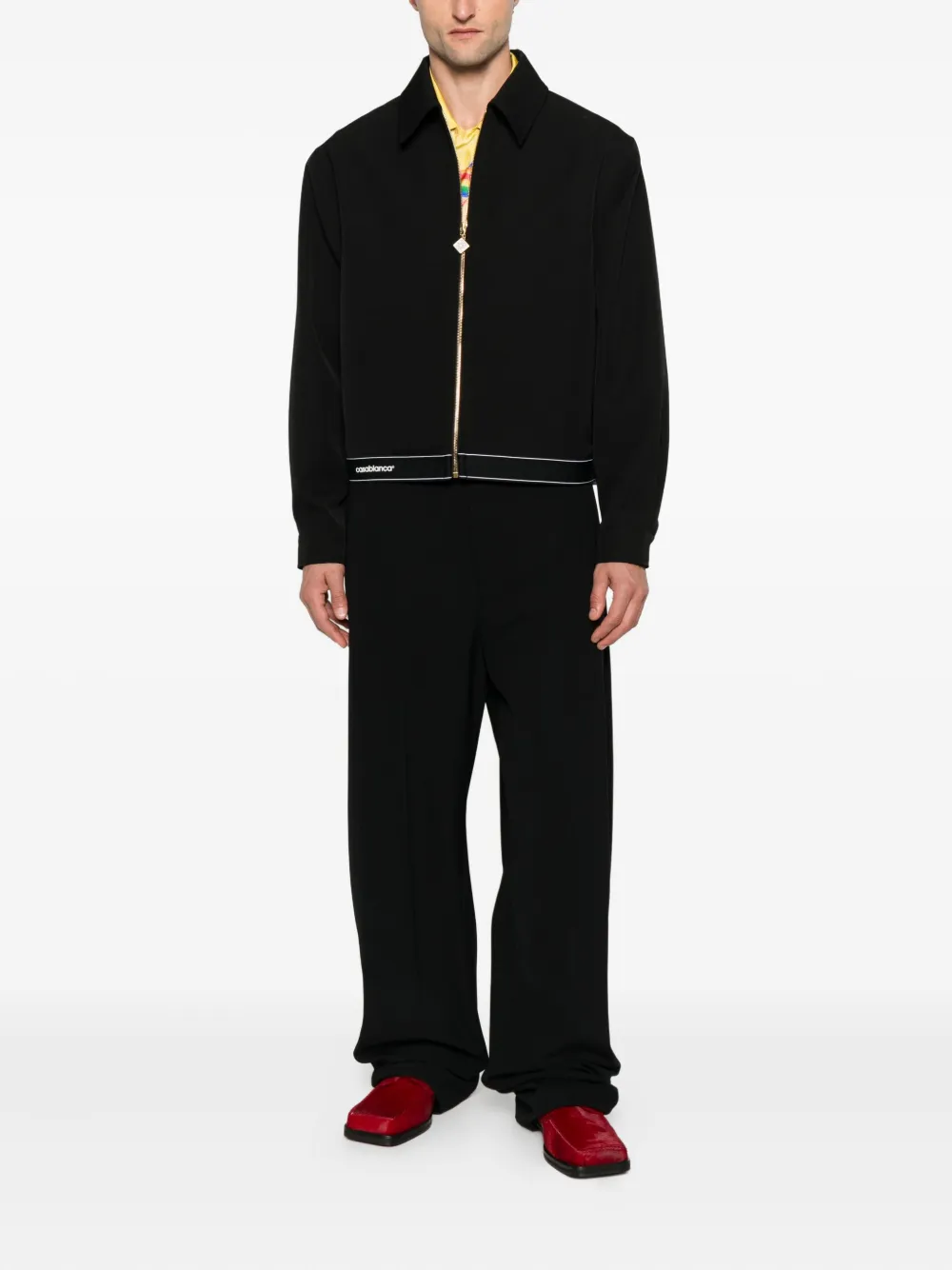 Casablanca zip-up jacket Zwart