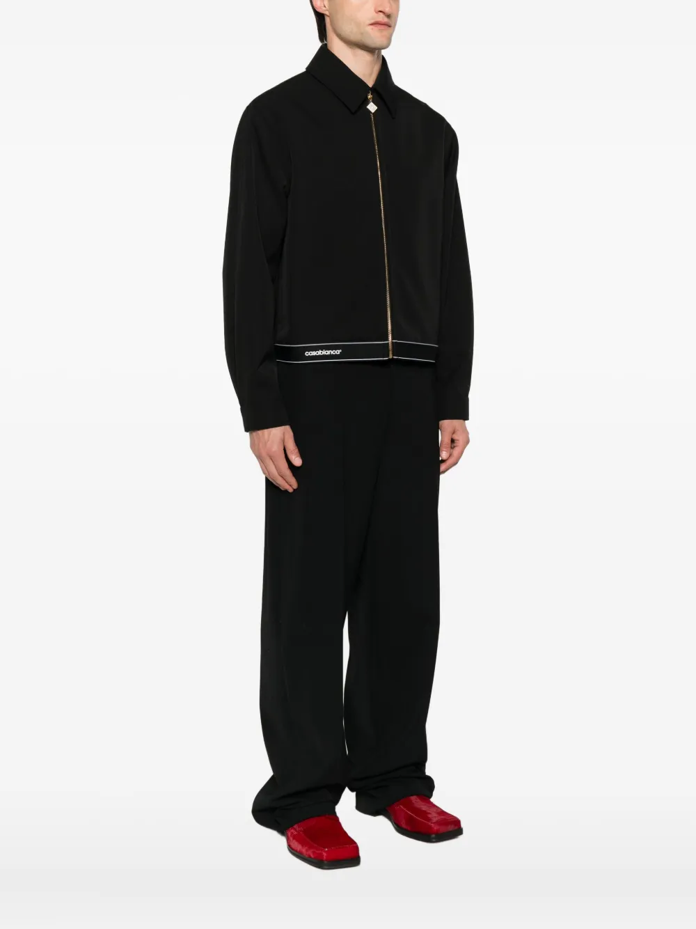 Casablanca zip-up jacket Zwart