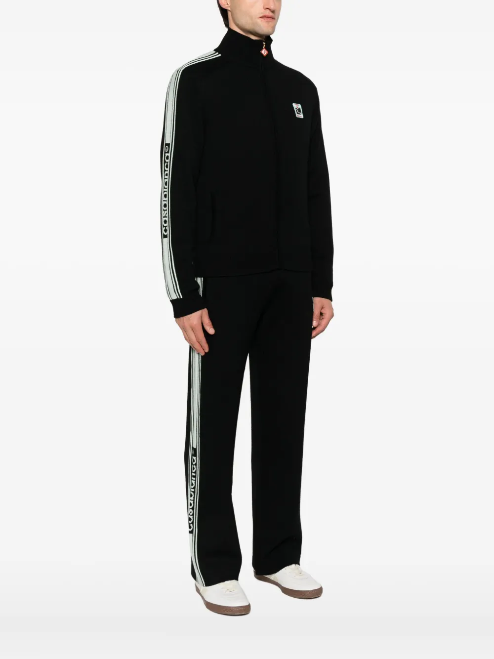 Casablanca stripe-detail sweatshirt Zwart