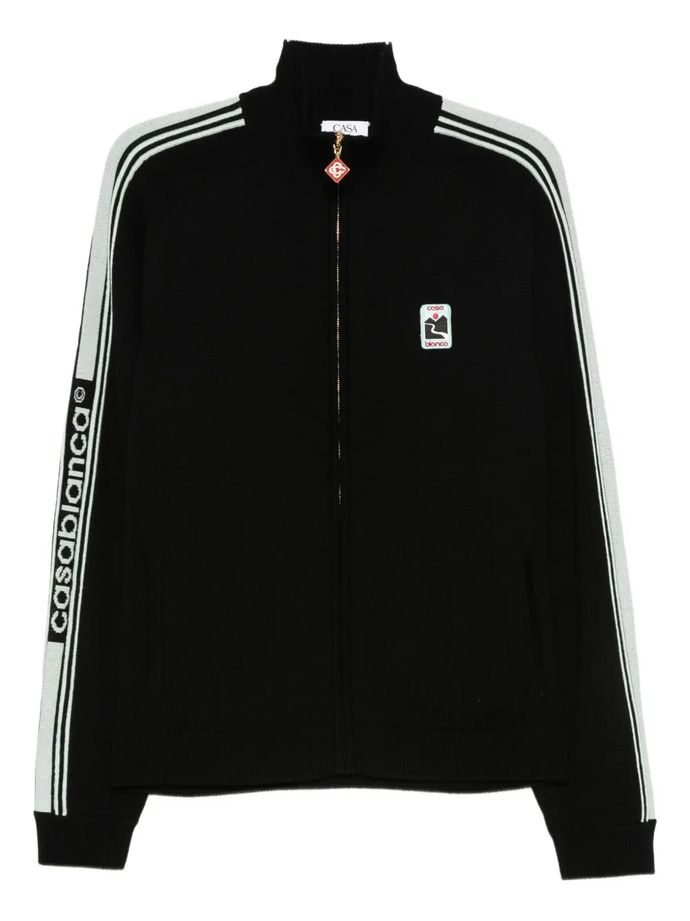 Casablanca stripe-detail sweatshirt | Black | Image 1