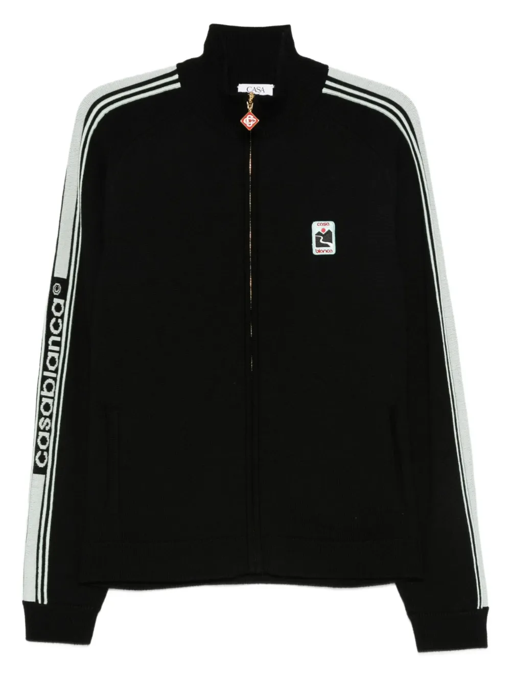 Casablanca ストライプディテール スウェットシャツ - ブラック