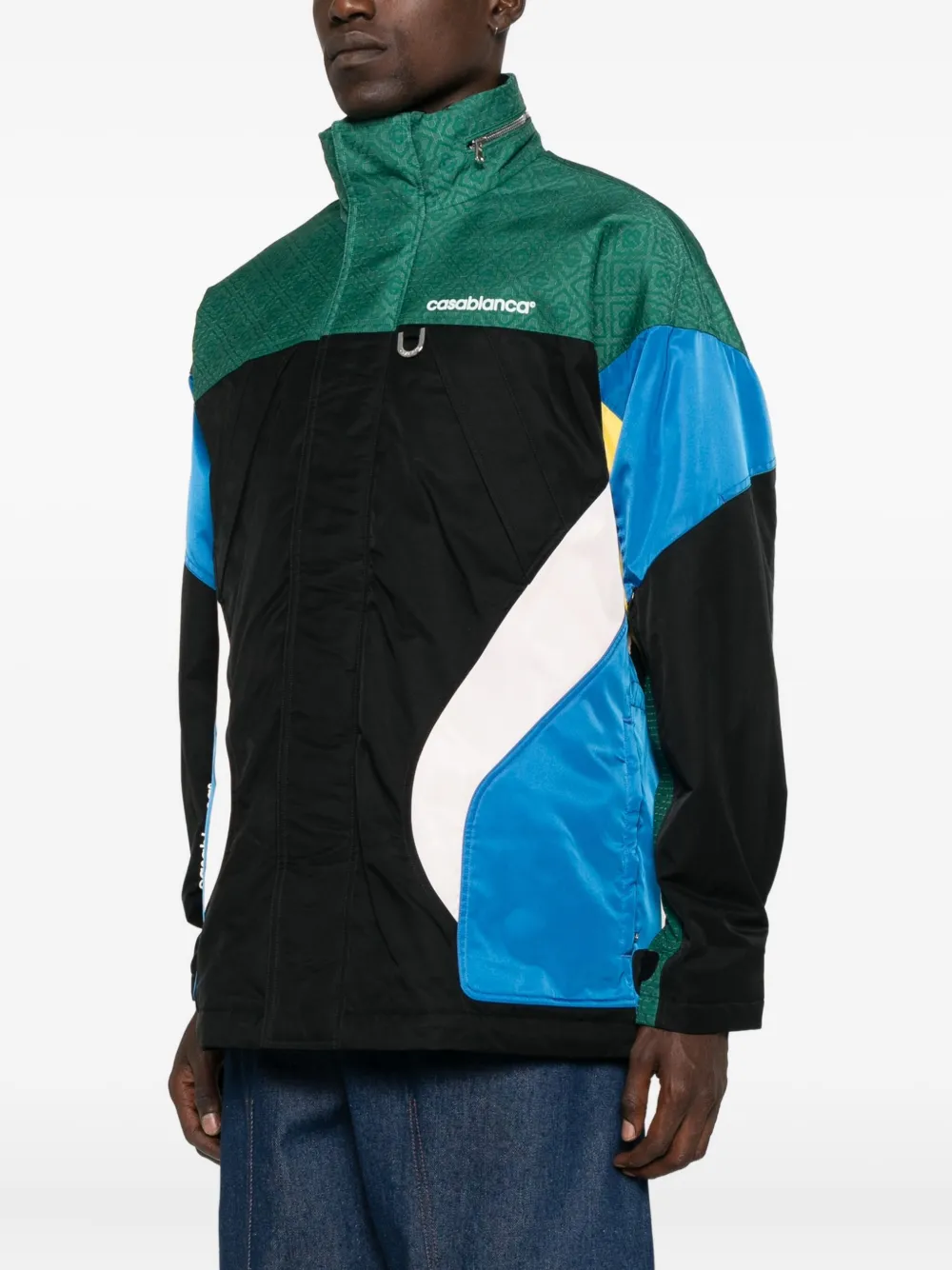 Casablanca geometric-panel jacket Zwart