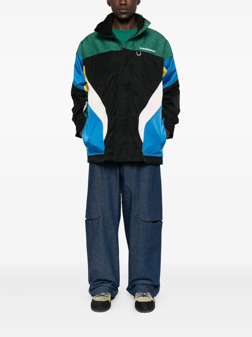 Casablanca geometric-panel jacket Zwart