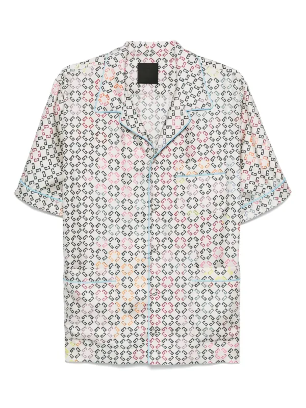 GIVENCHY サイドロゴ ワッフル生地シャツ トップス