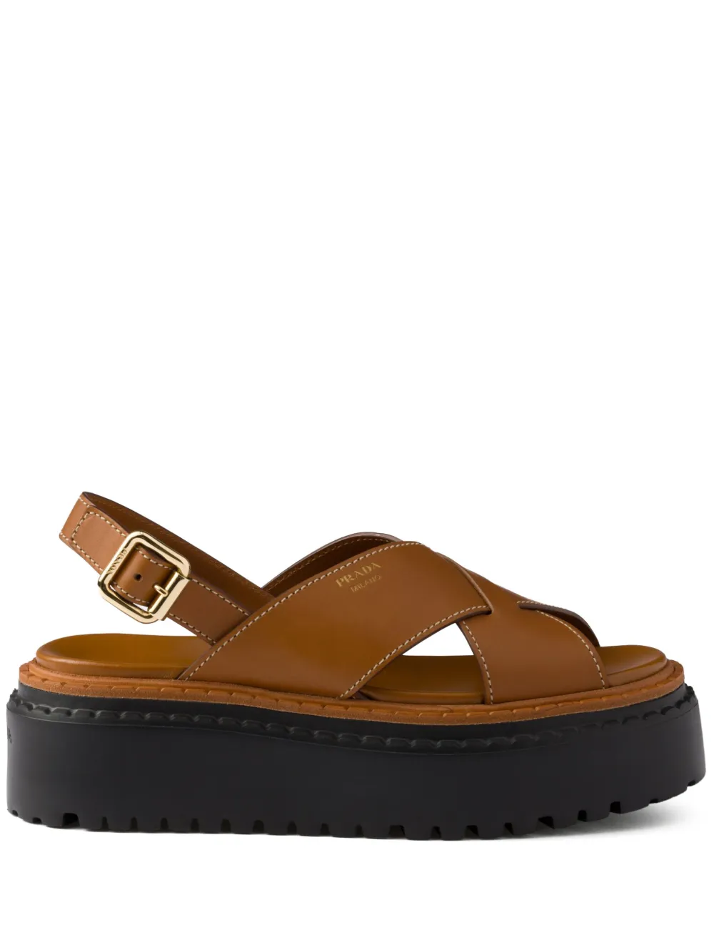 Prada Leren sandalen Bruin