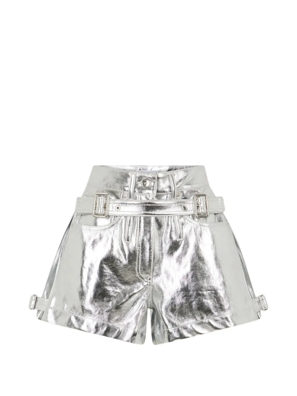 Rabanne Shorts con cintura - Argento