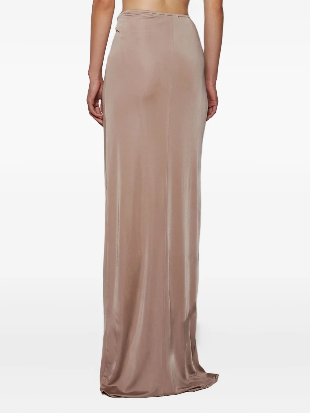 The New Arrivals Ilkyaz Ozel Maxi-rok met gedraaid detail Beige