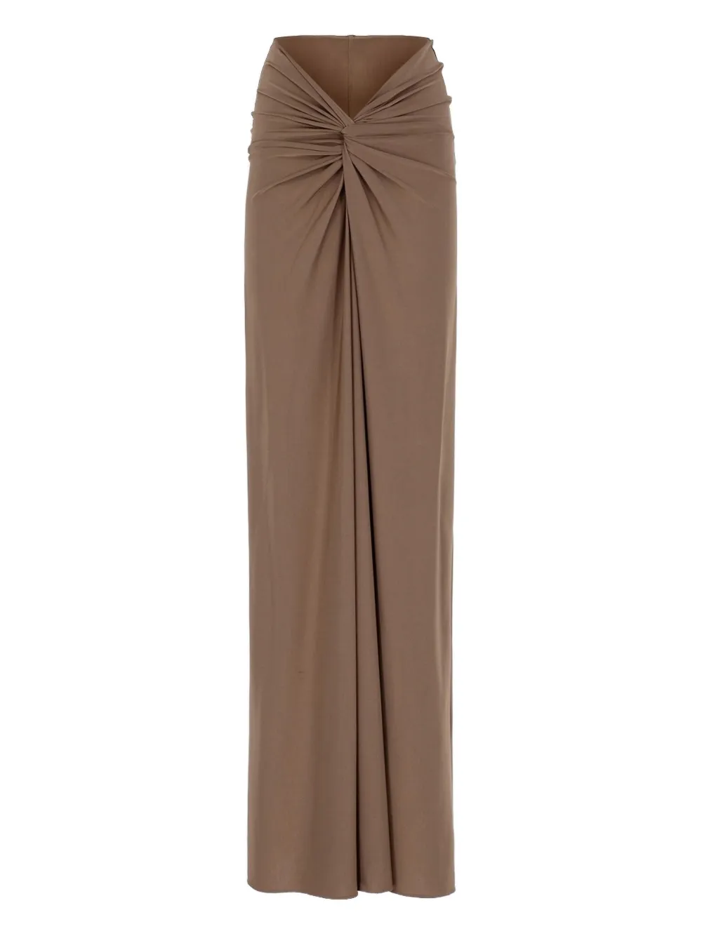 The New Arrivals Ilkyaz Ozel twisted-detail maxi skirt - Toni neutri