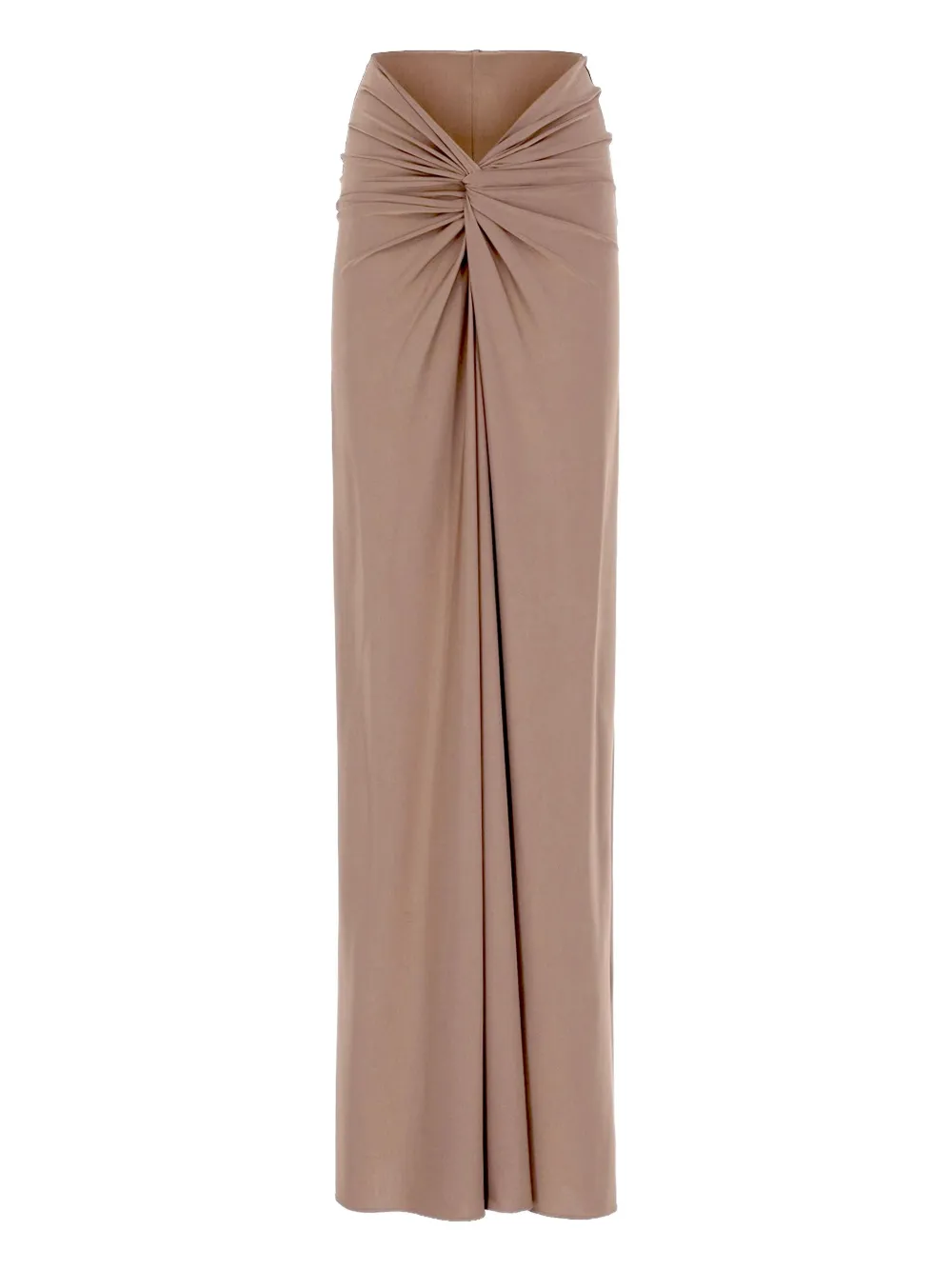 The New Arrivals Ilkyaz Ozel twisted-detail maxi skirt | Neutrals | Image 1