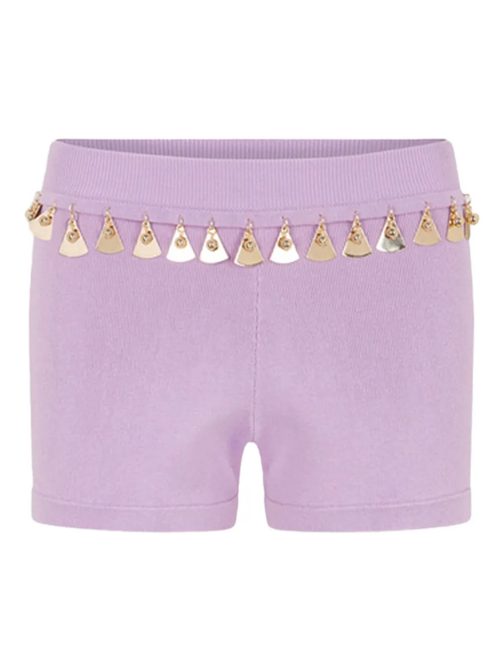Rabanne embellished knit shorts Paars