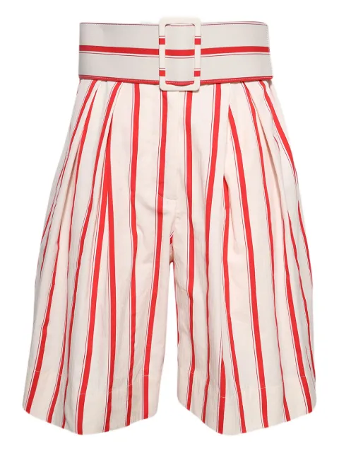 Rosie Assoulin belted striped shorts