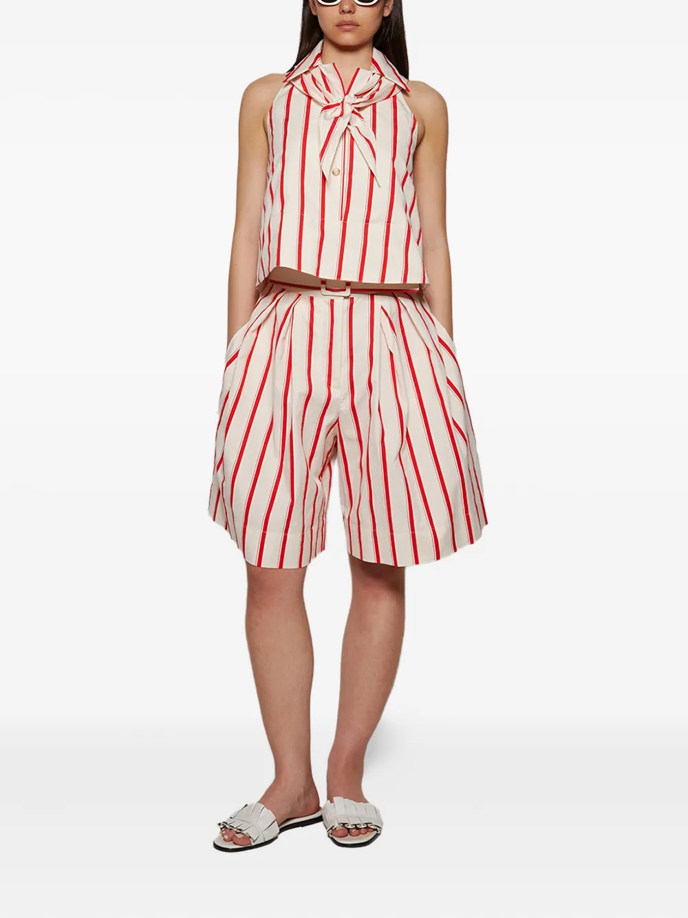 Rosie Assoulin Gestreepte shorts - Wit