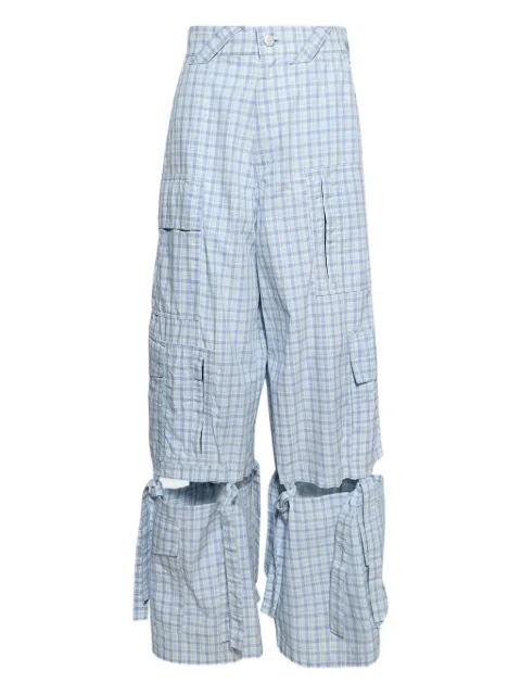 Natasha Zinko checked-pattern cargo trousers