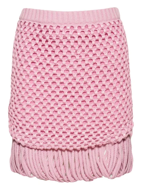 diotima fringe knitted mini skirt