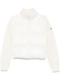 Moncler knitted-panels jacket - White