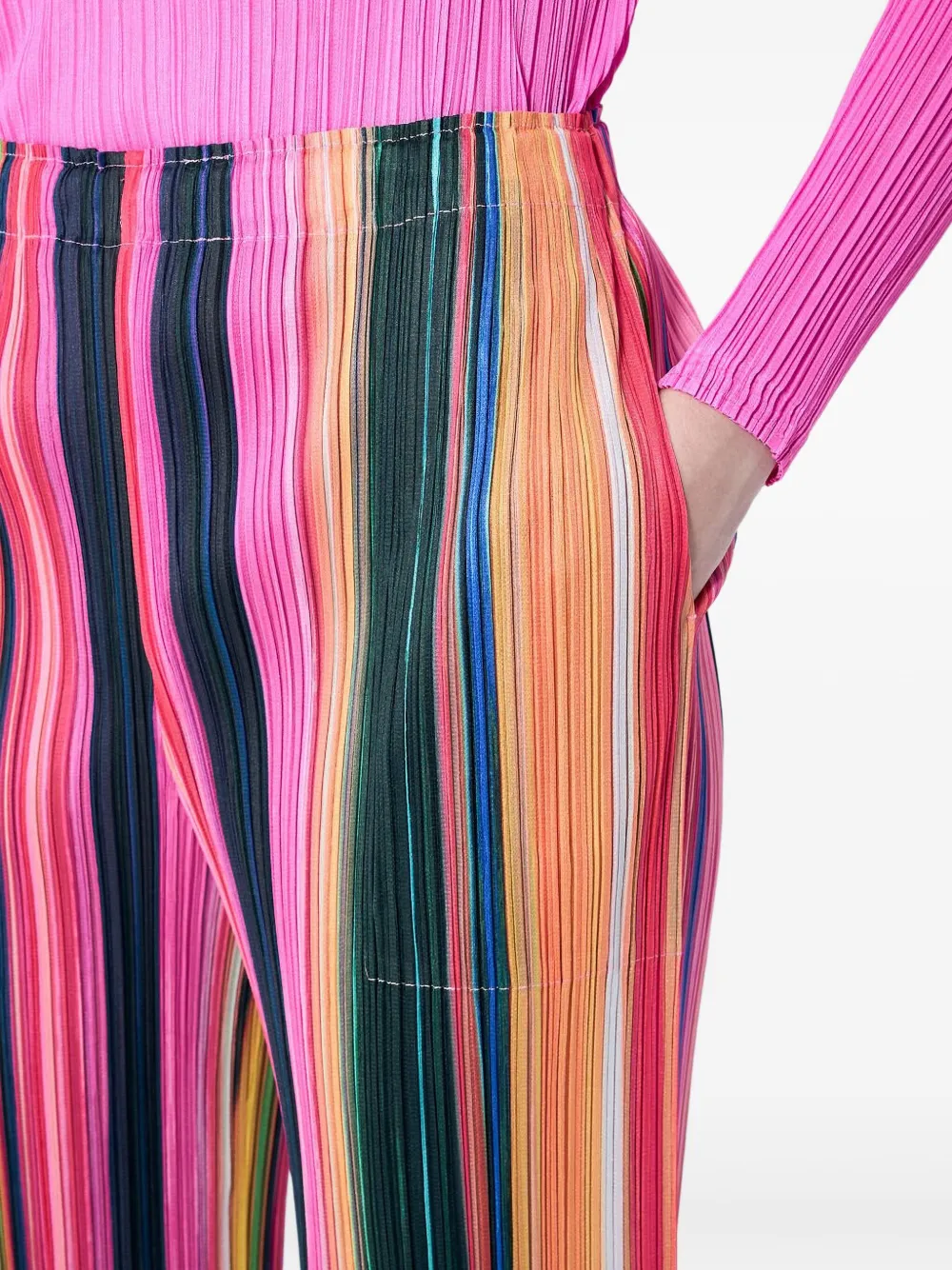 Pleats Please Issey Miyake Warp broek Roze