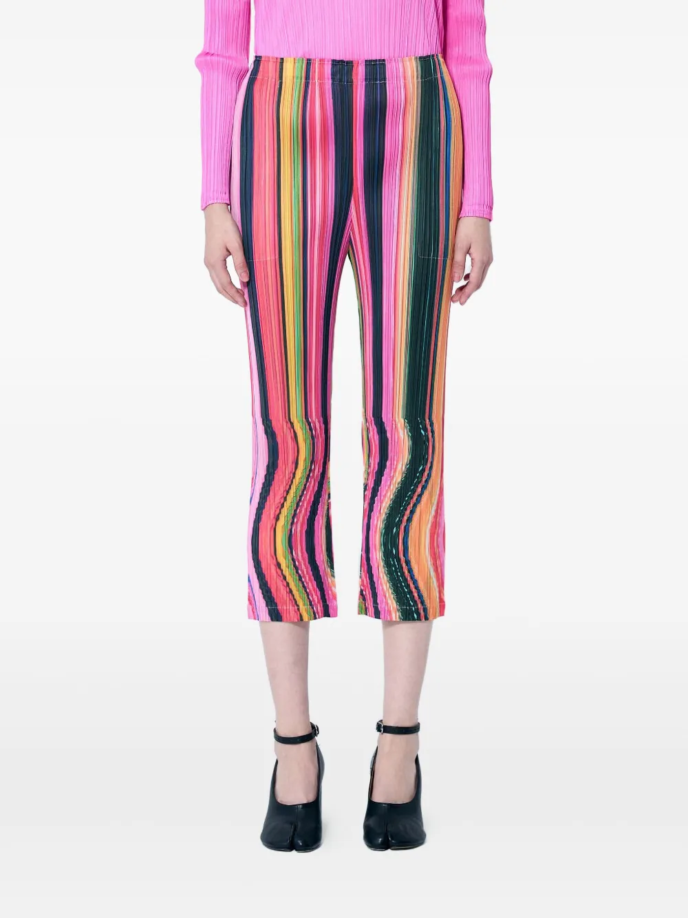 Issey Miyake Warp Pleated Pants In Pink