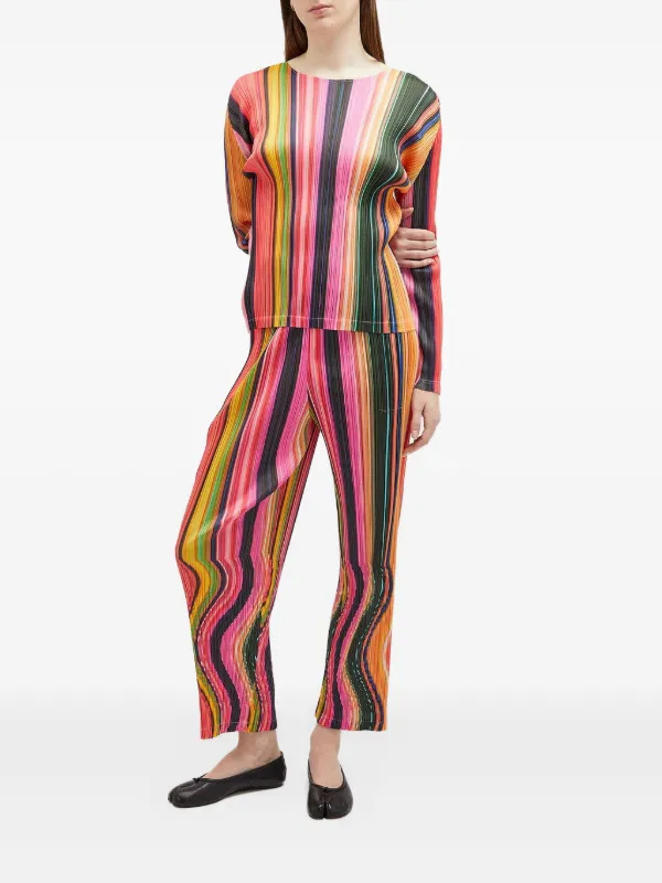 Pleats Please Issey Miyake Warp Trousers | Pink | FARFETCH