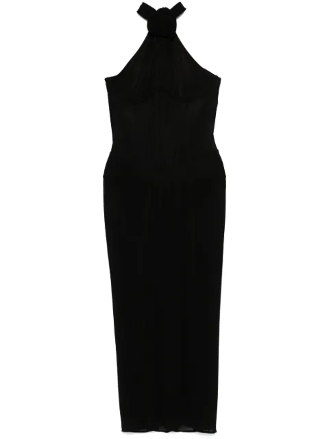 Magda Butrym vestido midi traslúcido con cuello halter