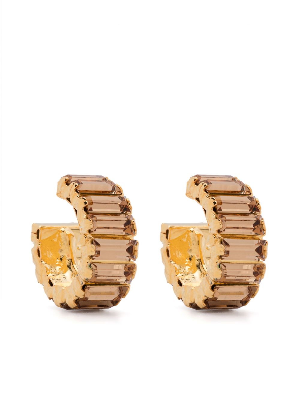 baguette-cut crystal ear cuffs