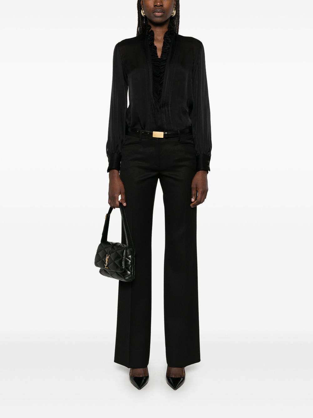 TOM FORD Wollen pantalon - Zwart