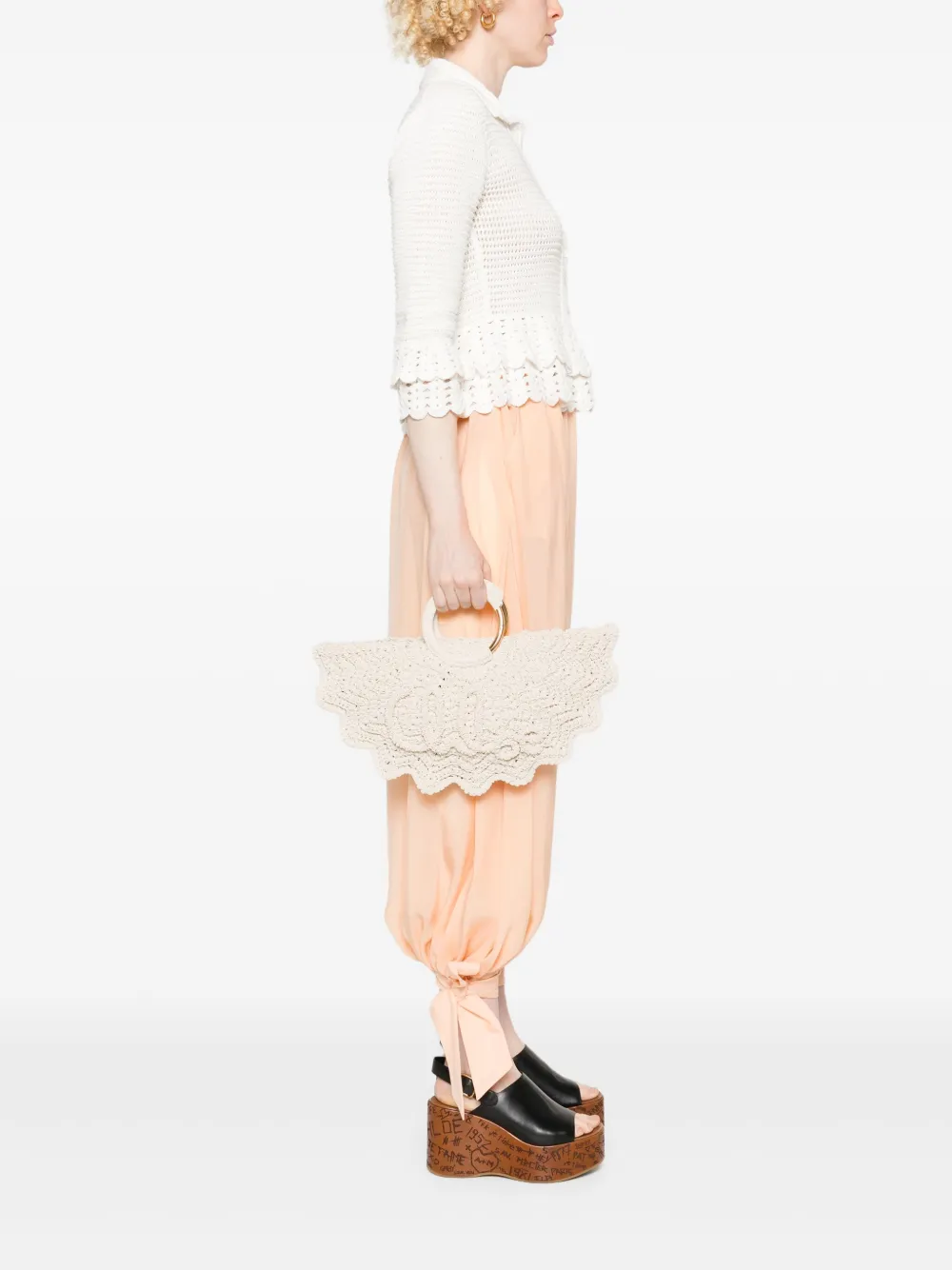 Chloé Kleine Bracelet Paravent shopper - Beige