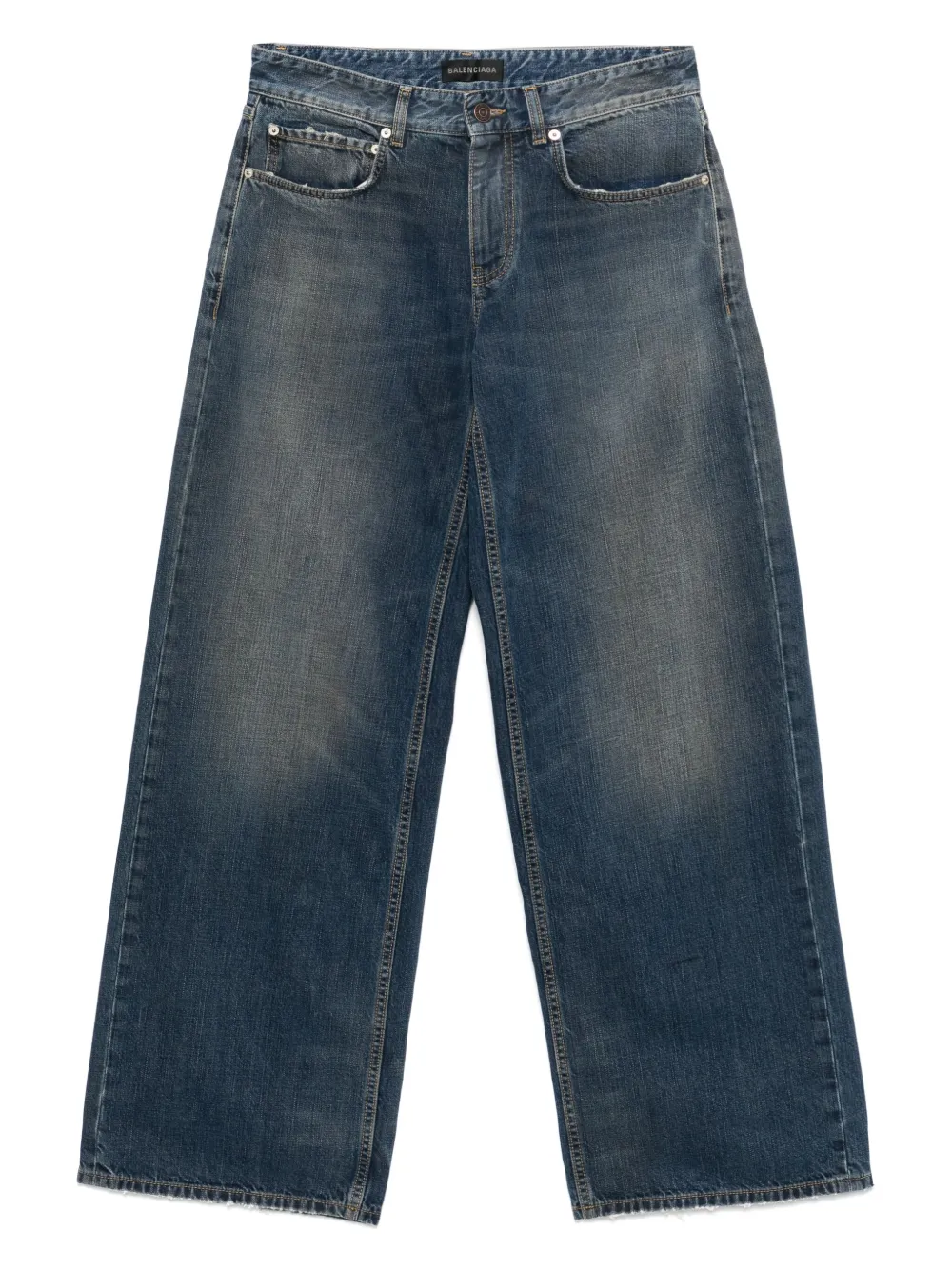 Balenciaga Jeans met logopatch Blauw