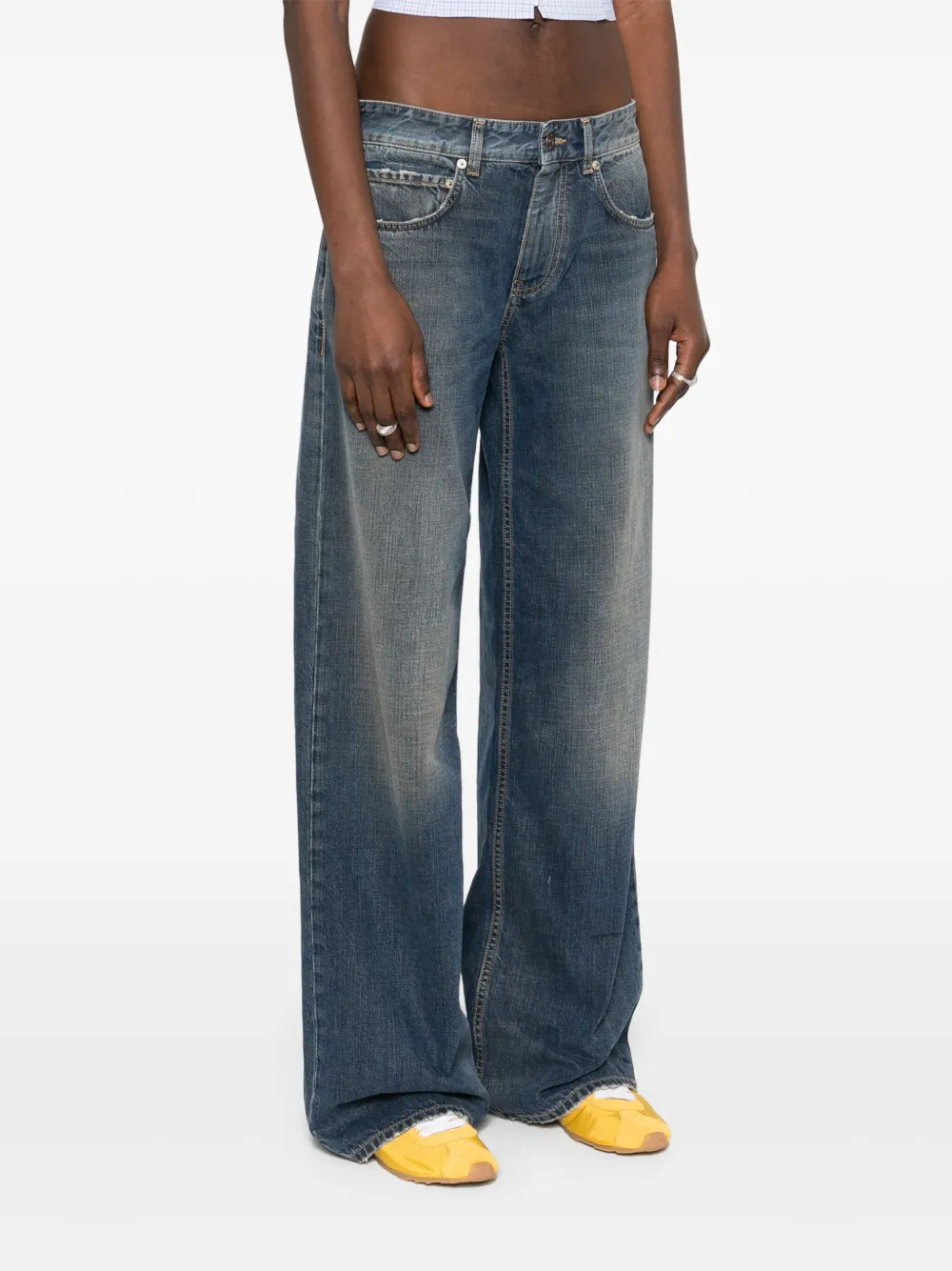 Balenciaga Jeans met logopatch Blauw