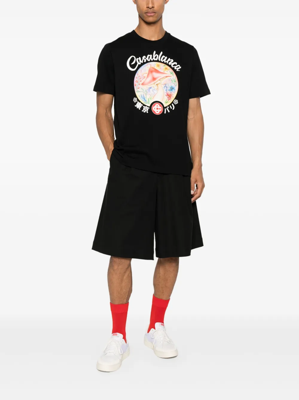 Casablanca organic-cotton t-shirt - Zwart