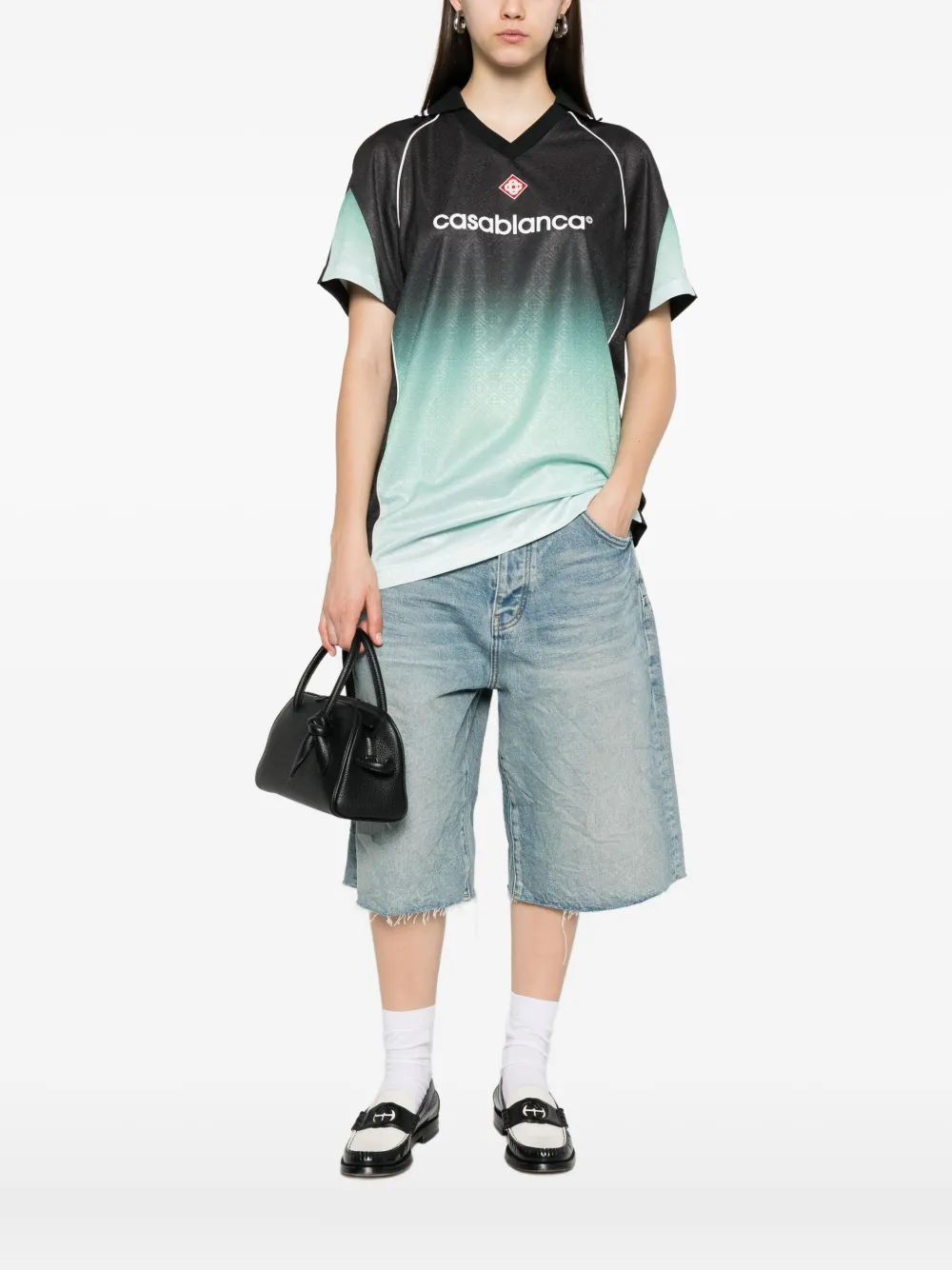 Casablanca gradient T-shirt Zwart