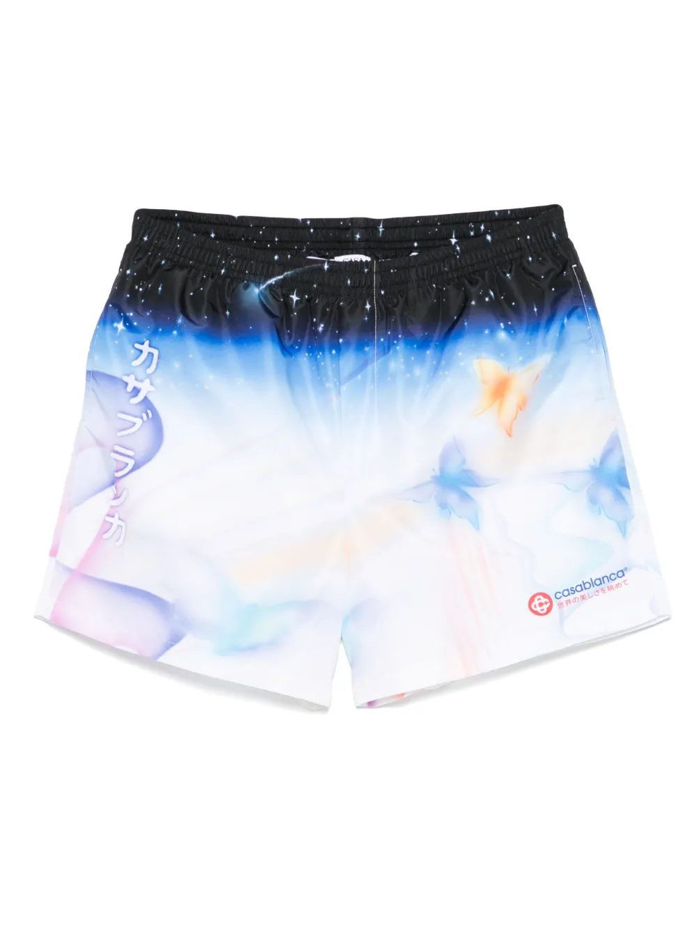 graphic-print swim shorts