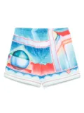Casablanca graphic-print swim shorts - Blue