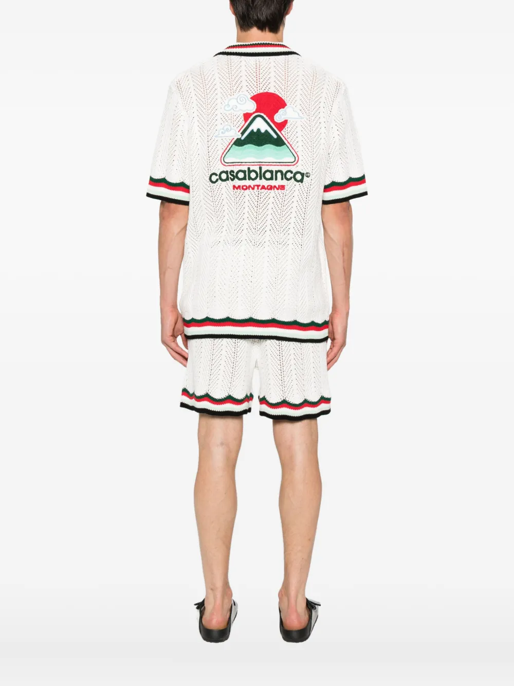 Casablanca logo-embroidered shirt Wit