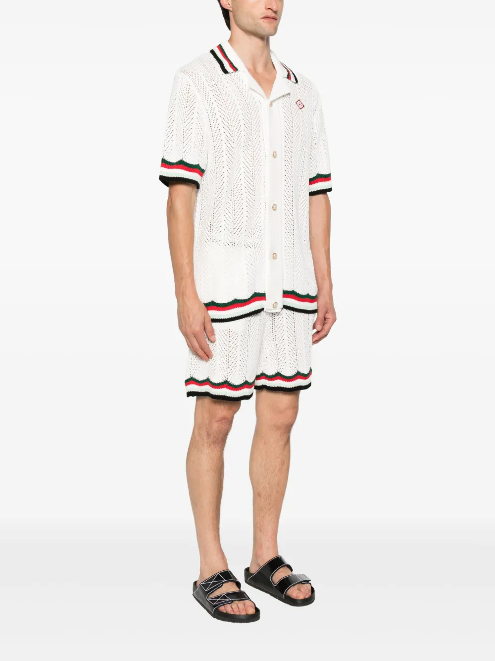 Casablanca logo-embroidered shirt Wit