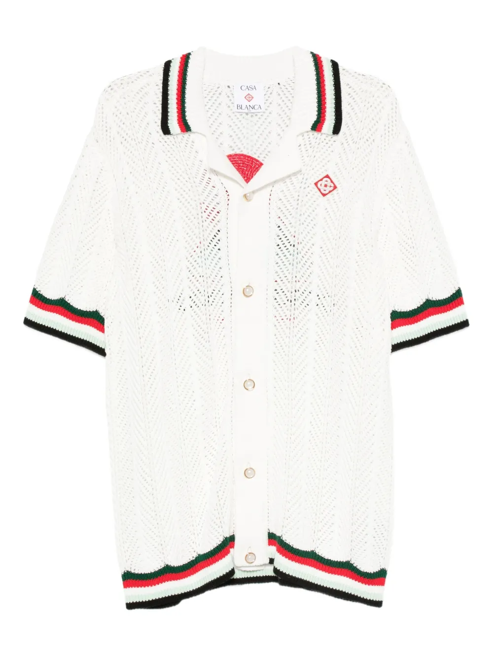 Casablanca logo-embroidered shirt Wit